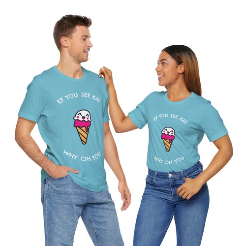 T-Shirt kleines japanisches Anime-Eis EF You See Kay Why Oh You, Unisex-Trikot - Bild 35 von 61