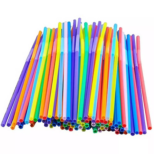 UP 1000x Multicolor Straws Bendable Biodegradable Drinking Party Straws BPA Free - Picture 13 of 14