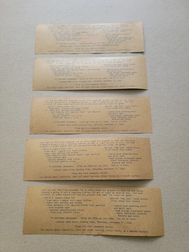 1966 Pontiac GTO Stickers Decals Thom McAn Promo Give Away Contest Lot of 5 Vtg - Picture 8 of 10
