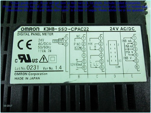 Omron K3HB-SSD-CPAC22, Misuratore digitale da pannello come foto, sn:0231, FTU - Foto 2 di 9