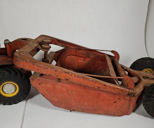 Vintage 1950's Red Doepke Model Toys Heiliner Earth Mover Road Scraper Grader - Bild 6 von 15