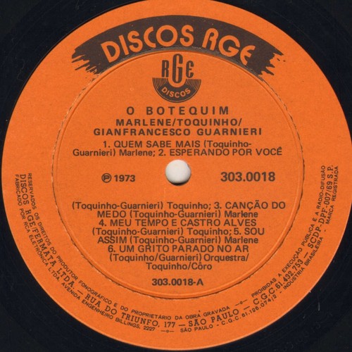 TOQUINHO & GUARNIERI "BOTEQUIM" BRASILIEN SAMBA BOSSA LP 1973 RGE 303.0018 - Bild 3 von 3
