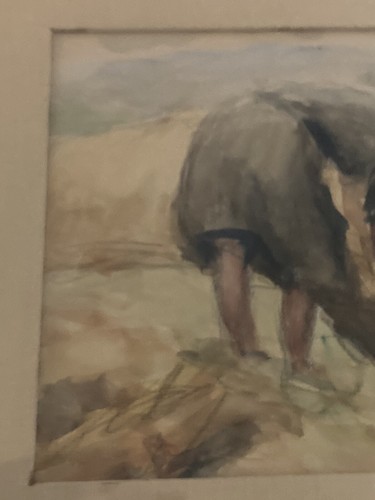 Max Wulfart russischer Künstler geboren 1876 Aquarell sammeln Weizen - Bild 3 von 4