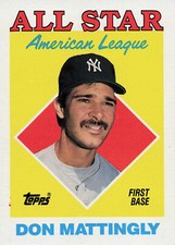 Don Mattingly  All-Star 1988 Topps - New York Yankees. #386