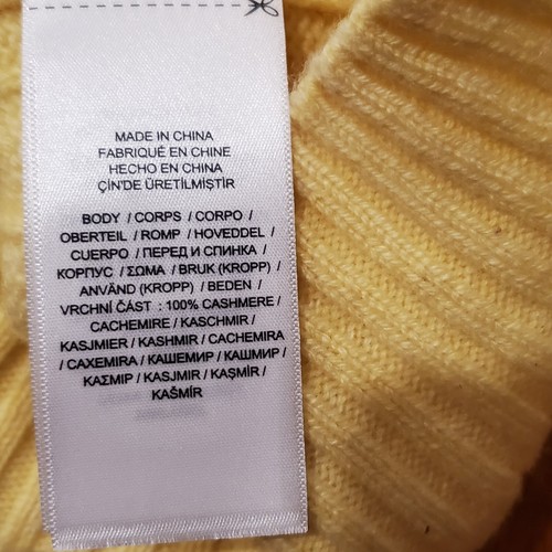 Polo Ralph Lauren The Iconic Cable-Knit Cashmere Yellow Sweater Kids Size 6/7 - Picture 5 of 7