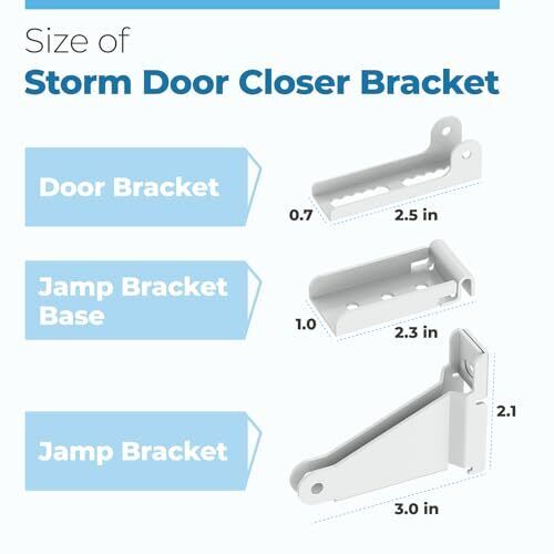 Storm Door Closer Kit Storm Door Closer Bracket Compatible with Andersen/Pell... - Picture 3 of 7