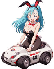 Bulma Dragon Ball Waifu Weatherproof Anime Sticker 6" Car Decal
