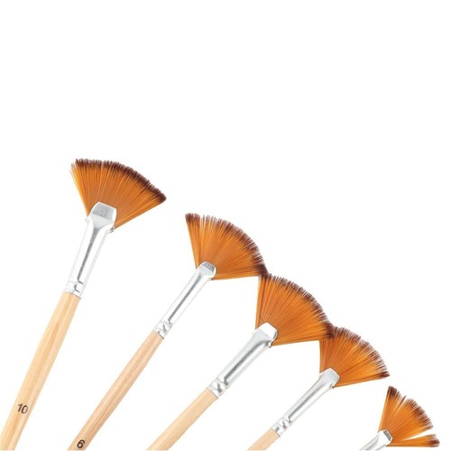 5pcs Acrylic Watercolor Paint Artist Fan Paint Brushes Gifts - Picture 8 of 12