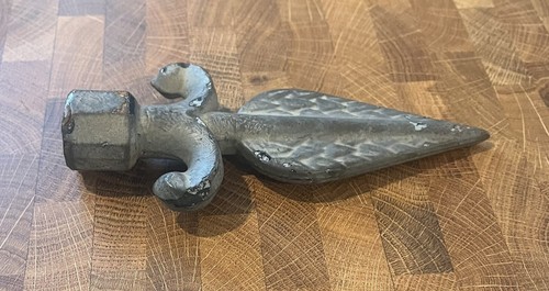 Vintage Cast Metal Fence Spike/Spear, Fits ½” Square Rod, 9 Available - Picture 4 of 6