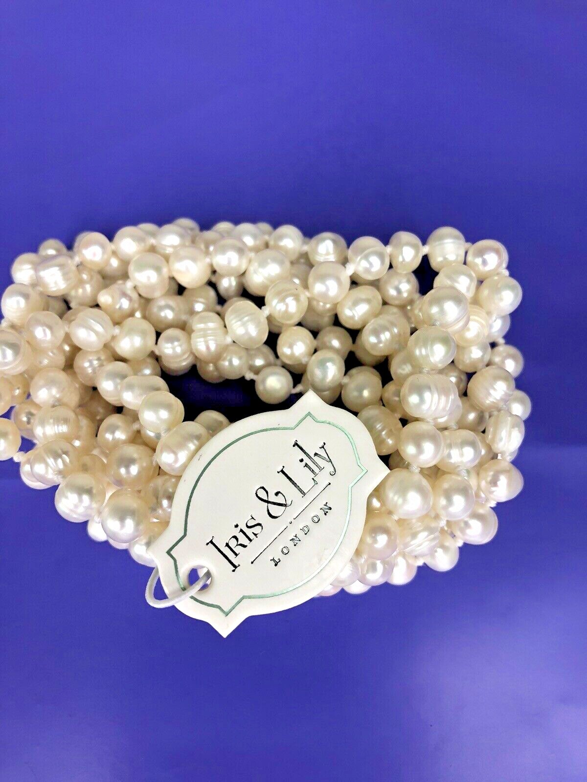 Iris & Lily London Freshwater Pearl 65”Long Necklace 191 Pearl Retail