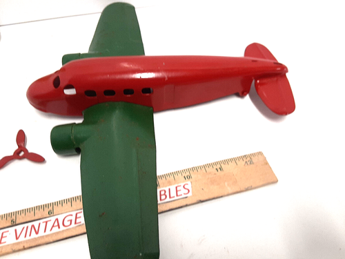 Vintage Wyandotte Tin Plane To Restore 9-1/4" Long x 12-3/4" Wing Span - Picture 4 of 10