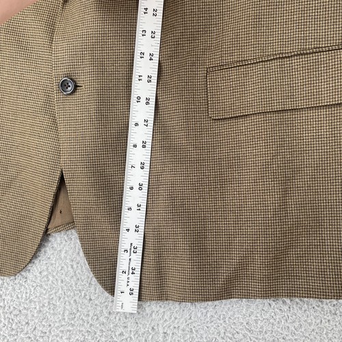 Joseph & Feiss Gold Blazer Mens 52L Wool Brown Suit Jacket Sport Coat - Picture 7 of 10