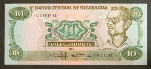Nicaragua, Banco Central, 10 Cordobas banknote, 1985 (#9418) P-151, uncirculated