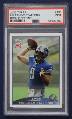 2012 Topps Rookie Reprint #430 Matthew Stafford 2009 PSA 9 MINT