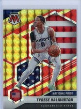 2020-21 Panini Mosaic Choice Red/Yellow Pride Rookie #258 Tyrese Haliburton /88