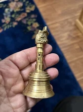 Brass Nandi Pooja Ghanti Bell Religious and Spiritual Item 3 1/4”