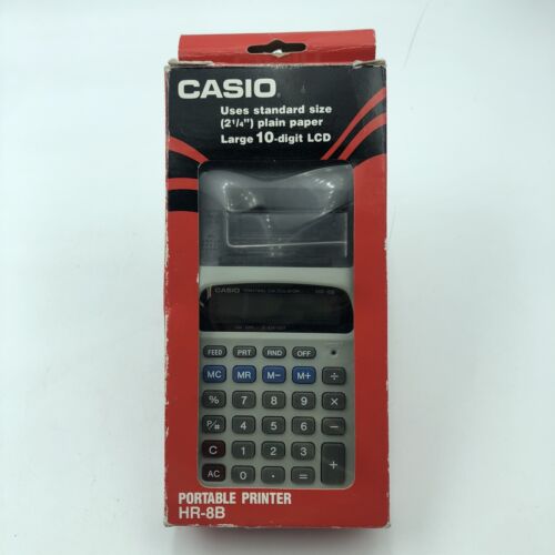 Casio Printing Calculator HR-8B GYB Battery Operated Portable Printer Working