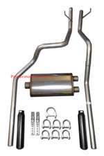 Mandrel Bent Dual Exhaust w/ 22" Performance Muffler Fits 03-05 Dodge Ram Hemi