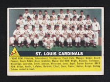 1956 Topps #134 Cardinals Team Tough White Back VG/EX~ Musial~ LOOK!