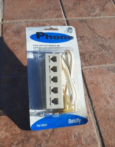 Vintage Nowy 5 gniazd Modułowe gniazdo telefoniczne Linia telefoniczna Adapter Splitter Modem - Zdjęcie 1 z 2