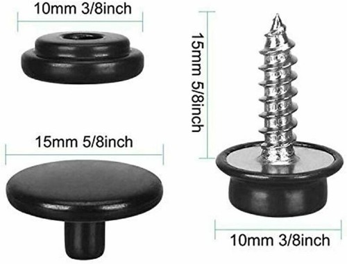 150Pcs Heavy Duty Snap Fasteners Press Studs Kit &Poppers Leather Button Tool - Picture 10 of 28