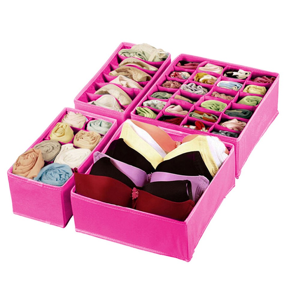 Foldable Drawer Organizer Divider Bra Sock Underwear Storage Closet Box