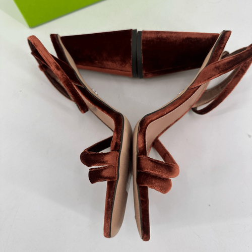 NIB Sam Edelman Kia Women's Velvet Ankle Strap Block Heel Sandals Copper Size 9M - Picture 4 of 11