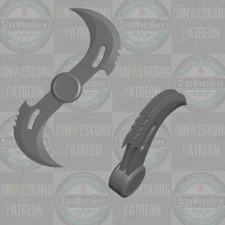 Blade Daywalker custom pair throwing weapons for Marvel Legends & other figures