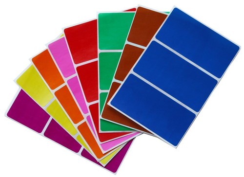 Etichette Portaoggetti Spostamento Codifica Colore Rettangolo Nome Tag Adesivi 102mm x 51mm - Foto 6 di 36