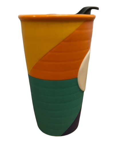 Starbucks Color Block Raised Textured Tumbler with Black Lid Orange Blue Teal - Picture 5 of 15
