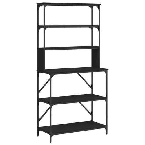 Bäckerregal 6 Fächer Küchenregal Gewürzregal Standregal Holzwerkstoff vidaXL - Bild 18 von 66