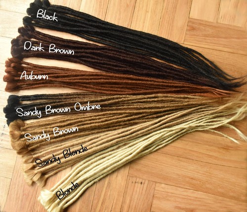 Dreadlock Extensions SEMI CROCHETED SYNTHETICS - 10 x Single Ended Dreads - Picture 10 of 18