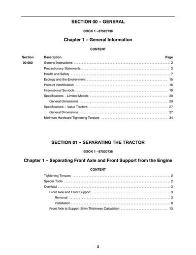 Case MXU100,MXU110,MXU115,MXU125,MXU130,MXU135 Value Pro Traktor Serviceanleitung - Bild 4 von 24