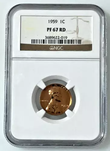 1959 Proof Lincoln Memorial Cent 1c NGC PF67RD Red
