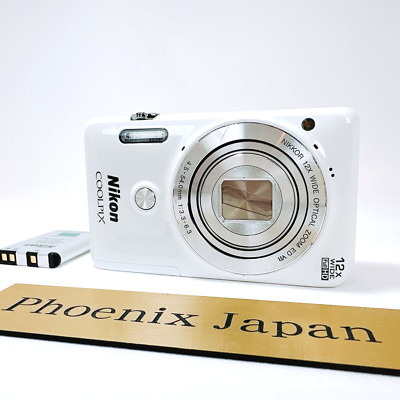 nikon ニコン coolpix デジカメ S6900 白 セルフィー Nikon Coolpix S6900 white Digital Camera 12x optical zoom