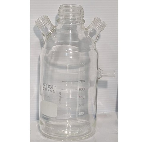 Schott Duran Bottiglia di Conservazione per Media in Vetro Trasparente, 1000 ml, Filettata 3 Colli - Foto 5 di 7