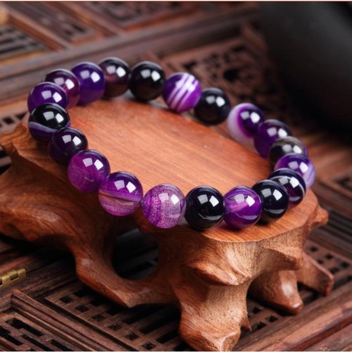 Men Women Natural Stone Agate Beads Bracelets Tiger Eye Turquoise Jewelry Gifts - Picture 6 of 33