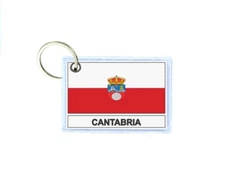 Keychain Double-Sided Flag Cantabria