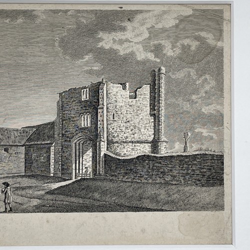 Antique Print Castle Acre Monastery in Norfolk Etching A4 Fine Art Architecture - Picture 4 of 6