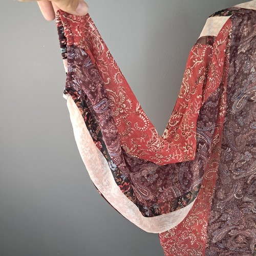 Haut kimono Lovestitch taille S patchwork imprimé floral cravate froissée couverture - Photo 4/7
