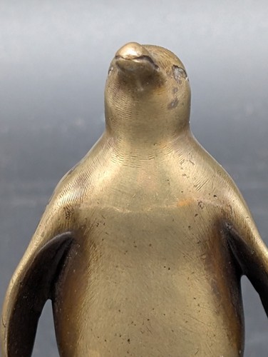 Bronze Tier Figur Skulptur auf Sockel Pinguin alt - Bild 4 von 16
