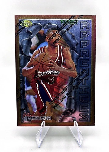 1996-97 Topps Finest #69 Allen Iverson Rookie RC w/ COATING 76ers