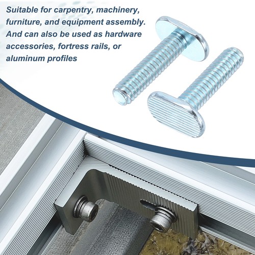 12 Pack 1/4"-20 x 1-1/2" t Track Bolts t Slot Bolts Universal for Fixture - Imagen 5 de 7