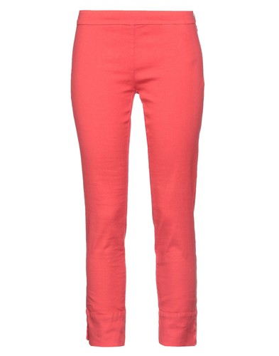RRP€226 120% LINO Cropped Trousers IT38 US2 UK6 XS Linen Blend Red Split Cuffs - Picture 3 of 5
