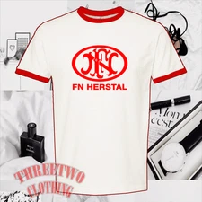 FN Herstal Firearms Guns Men's Ringer Red Size S to 3XL