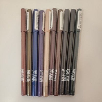 Lot of 10 Make Up Forever Aqua Resist Color Pencils/Eyeliner NEW & SEALED!