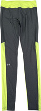 Under Armour Womens Gray/Bright Green Compression HeatGear Athletic Leggings - M
