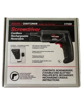 VTG Sears Craftsman Screwdriver Kit Cordless Rechargeable Reversible 11120