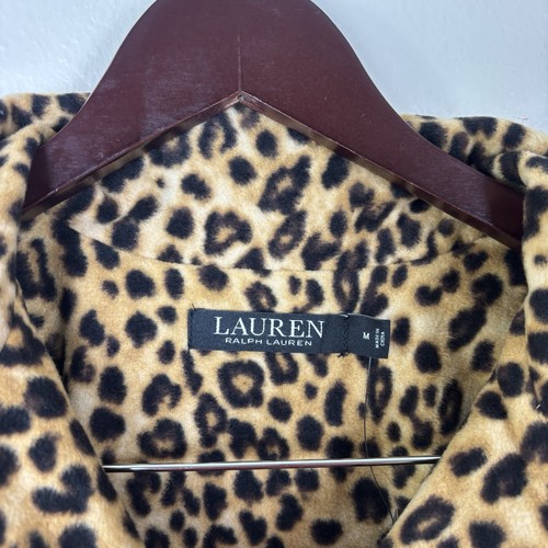 NWT Ralph Lauren Black Label Cheetah Print Sleep Shirt Pajama Top Size Medium - Picture 4 of 7