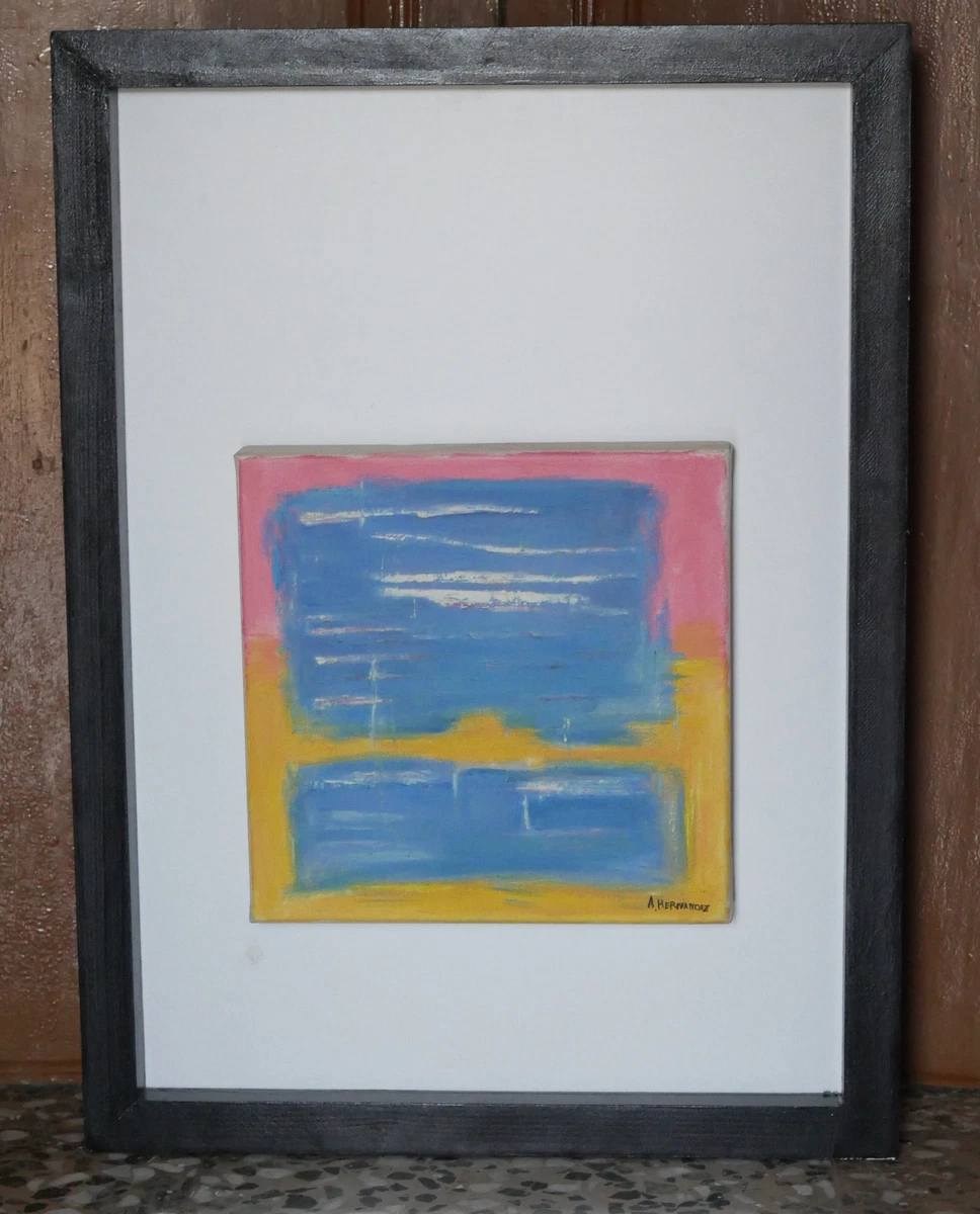 Original painting Oil on canvas over wood 52 x 72 cm framed. hand made artwork